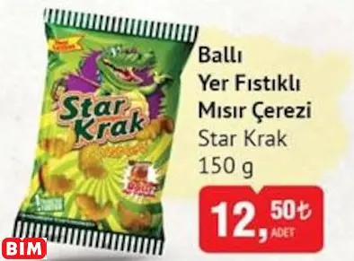 STAR KRAK	  BALLI YER FISTIKLI MISIR ÇEREZİ